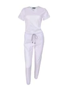 SOULMATE Lady Lotus Surgical Pajamas - White - View 3