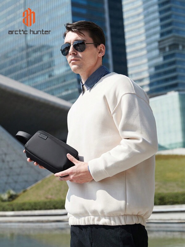 arctic hunter Bolsa de embrague para hombres, bolsa de aseo portátil para deportes, negocios y viajes, bolsa cuadrada para negocios, regalo para padres, bolsa de aseo para estudiantes universitarios, bolso para el Día de Acción de Gracias, monedero para el Día de San Valentín, bolsa negra con etiquetas, bolso de verano, bolso de vuelta al colegio, bolso de vida deportiva, cartera de hombres, bolso de verano, bolso de primavera, mini bolso, bolso pequeño, neceseres de hombre, bolso de hombre en forma de almohada