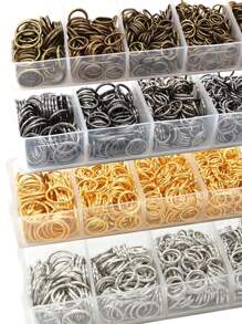 1set Of Boxed Split Jump Rings In 3mm, 4mm, 5mm, 6mm, 7mm, 8mm, And 10mm, 8 Colors, For Diy Jewelry Making And Connector Finding