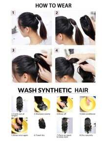 Synthetic Woven Wigs - 黑色 - 查看 4