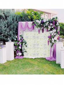 1片情人節人造花牆,人造玫瑰牆背景絲綢玫瑰牆板,適用於花牆裝飾,宴會婚禮、新娘、嬰兒淋浴和攝影裝飾,家居裝飾 - 白色 - 查看 6