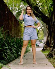 Women Two-Piece Outfits - Mint Blue - View 5