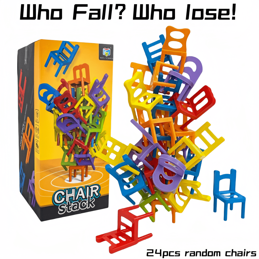 24PCS Chair Stacking Game, Children's Interactive Game, Family Parent