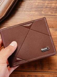 New Style Men's Wallet, Short Wallet For Men, Youth Simple Fashion Multi-Card Horizontal Wallet, Short Fashionable Men's Wallet Tide - Brown - View 2
