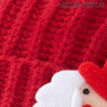 1PC Unisex  Kint Hat For Daily Use, Autumn And Winter Warm Hat - Red - View 2