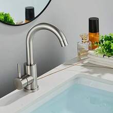 1 Pezzo Rubinetto Lavabo Da Bagno Nero In Acciaio Inossidabile Con Acqua Calda E Fredda