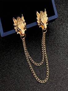 Fine Chain Pin Pin For Men's Suit Lapel Pin - Dragon Head Brooch - View 4