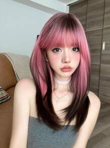 alicegarden 1 cái Sợi tổng hợp Chống nóng , Tóc Thẳng Tóc giả Đa Màu sắc , Tóc mái , 20 Inch Dài , Chế tạo Chất xơ , Thích hợp Đối với Sử dụng hàng ngày , Tự nhiên Và Thực tế Sai ( Phụ kiện ) - Nhiều màu - Xem 4