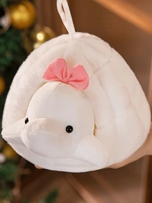 16cm 可愛小企鵝/小鯨魚/小北極熊毛絨玩具背包鑰匙扣配件,軟綿填充動物毛絨玩具帶有雪洞房子白色毛絨玩具,適合作為禮物、家飾、派對禮品、復活節和情人節等節日贈送。 - 白色粉紅色 - 查看 4