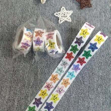 500片卷裝2.5cm/1寸多彩可愛星星貼紙,適用於禮物、手機、筆電、水杯、酒杯、行李箱、各式各樣的裝飾 - 彩色 - 查看 5
