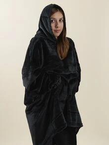 Maxi Sudadera Premium Chamarra Tipo Sabana De Heavy Polar Ultra Suave Premium     HECHO EN MÉXICO    BLATT - Negro - Ver 3