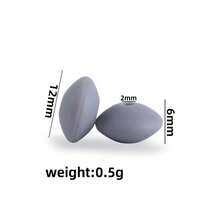 10入組新款卡通珠算珠、間隔珠、硅膠珠創意diy手工藝品、兒童硅膠珠、藝術和珠寶製作配件 - 灰色 - 查看 6