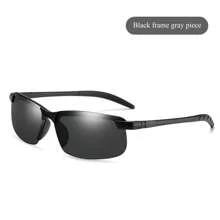 1pc Men's Semi-Rimless Sunglasses Simple Design For Cycling And Drive In Day & Night, And Fishing Night Vision Glasses As Couples' Gifts - Multicolor - View 2