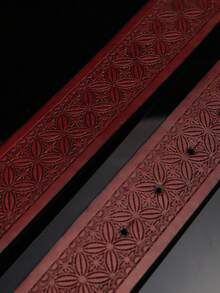 1條男士西部牛仔庞克復古蒸汽朋克腰帶,適用於日常生活、派對、街頭、夜店、搖滾,情人節送給男友的禮物 - 紅色 - 查看 5