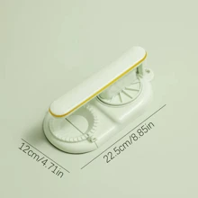 1個2合1餃子包裝工具,廚房餃子製作工具,用於壓餃子皮和包裝餃子,適合初學者和不會包餃子的人使用 - 綠色 - 查看 2