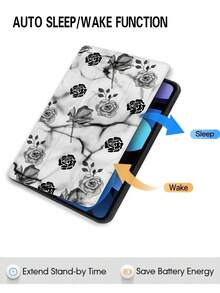 New 360° Rotation Stand Leather Wrapped Soft Tpu Case With Colorful Drawing Compatible With Ipad Pro Tablet, Compatible With Apple 2018/2019/2022/2021 Ipad Pro, Mini 4/5/6, Anti-Drop, Full Cover Protection Case Compatible With 9.7 Inch And 10.2 Inch Tablet - Multicolor - View 6