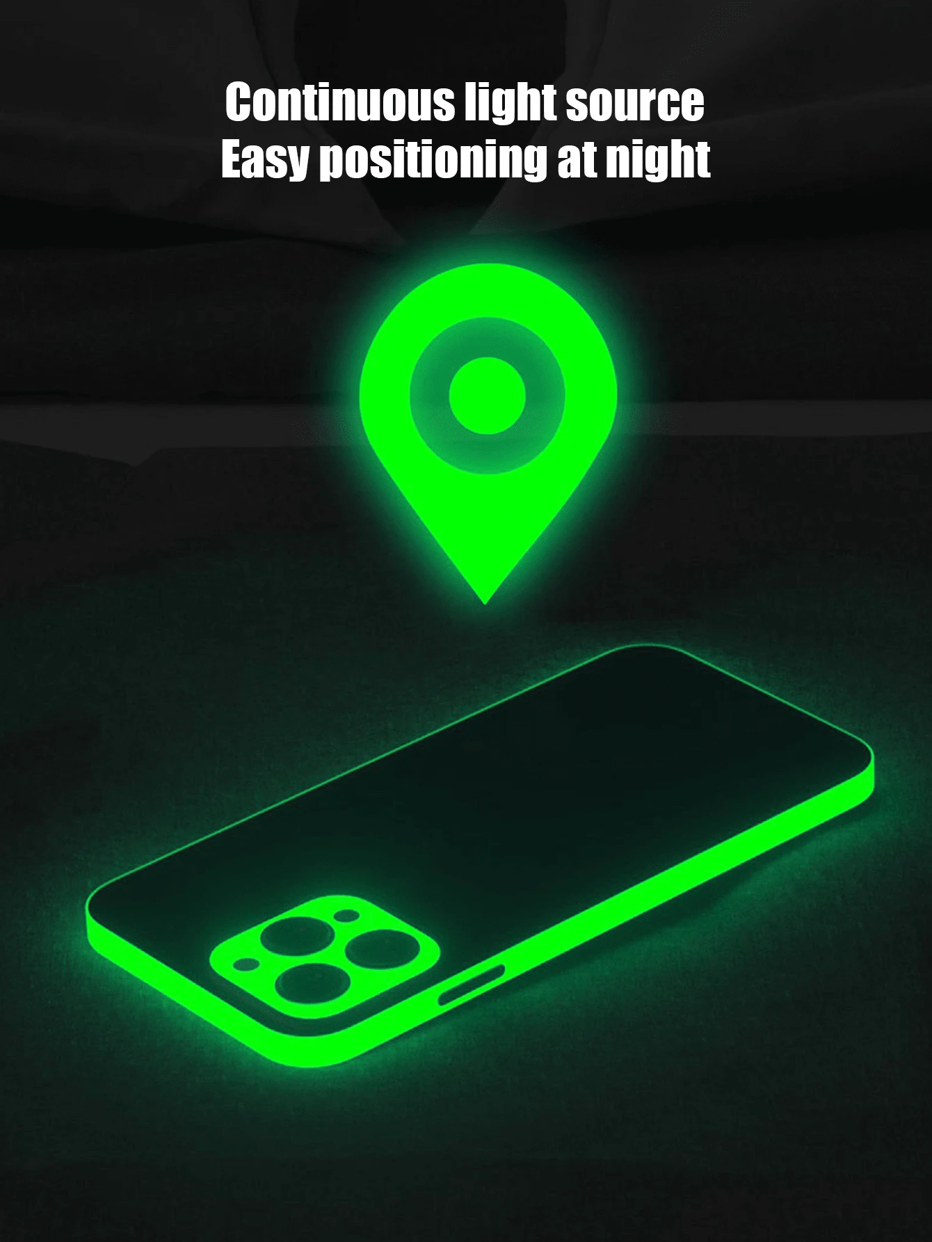 2pcs NightGlow Phone Frame Protector & Camera Decoration Sticker Set