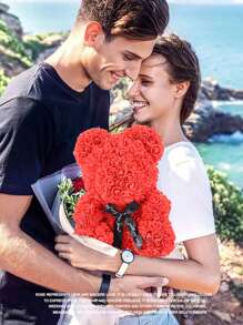 光照禮品盒裝有人造永生花泰迪熊並加上仙女燈,是情人節、紀念日、母親節、聖誕節、生日等時節的最佳禮物等。 - 彩色 - 查看 2