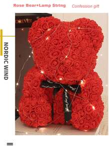 光照禮品盒裝有人造永生花泰迪熊並加上仙女燈,是情人節、紀念日、母親節、聖誕節、生日等時節的最佳禮物等。 - 彩色 - 查看 4