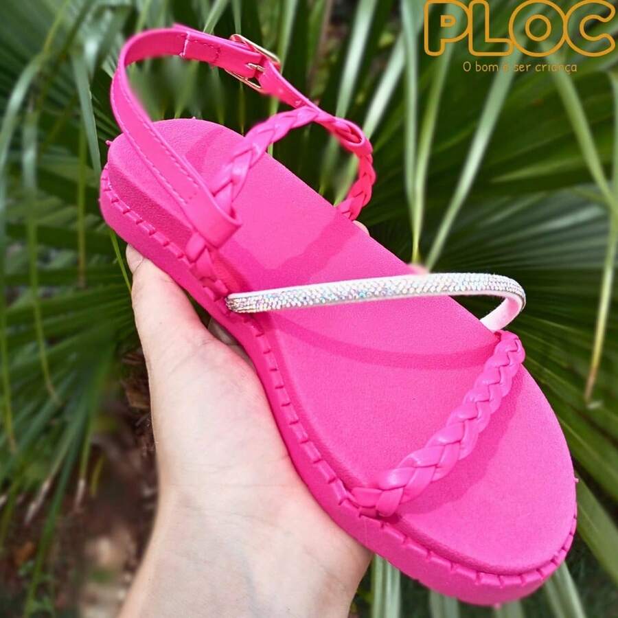 Kids Flat Sandals - Màu Hồng Tươi - Xem 1