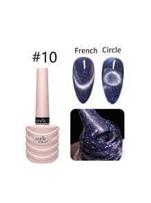 annies 1瓶水晶貓磁力凝膠指甲油,半永久性浸泡式uv Led半永久性閃閃發光指甲油10毫升,新升級版（不包括磁鐵） - 紫羅蘭色 - 查看 2