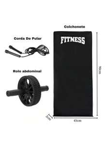 Colchonete De Academia Treino Corda De Pular Roda Abdominal