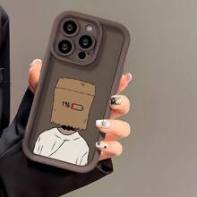 1入組1%電量卡通人物創意嬉皮風防摔保護殼，帶棕色梯子和鏡頭環框，適用於三星A系列、F系列和M系列型號 - 彩色 - 查看 2