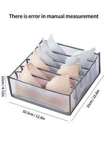 1個貼身衣物收納盒,多功能衣物收納袋,牛仔褲收納袋,可摺疊衣櫃抽屜收納盒 - 灰色 - 查看 6