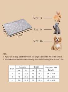 HOLAPET 1pc Printed Double-Layer Thickened Warm Pet Blanket Suitable For Small And Medium-Sized Cats And Dogs To Sleep All Seasons - Pink - View 6