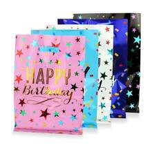 10pcs 6.7*9.8in Birthday Party Gift Bags, Candy Snack Handbags - White - View 5