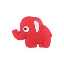 1pc New Design Cartoon Elephant Shaped Silicon Bead For Children's Art & Handicraft, Creative Diy Colorful Silicon Beads For Kids' Handmade Jewelry Accessories - Red - View 1