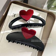 Heart Shaped Clip Hair Claw, Puff Ponytail Holder, Women's High Fashion Hair Accessories, Featuring Cute, Ideal For New Year Gift - B - View 1