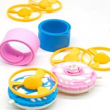 1套腕錶式碟片,手持式碟片發射器,彈跳旋轉碟片,戶外玩具 - 粉色 - 查看 3