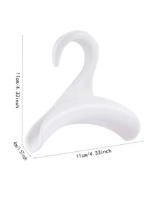 1入拱形衣架/鉤,可用於衣櫥中掛袋子、帽子、圍巾等物品 - 白色 - 查看 2