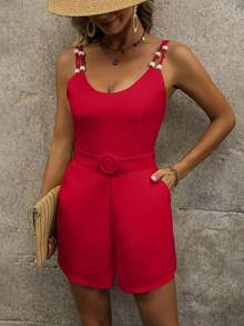Women Jumpsuits - Màu Hồng Tươi - Xem 6