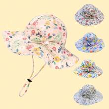 Binomata 可爱碎花蝴蝶结婴儿太阳帽 - 适合春夏季的新鲜花朵设计 - 彩色 - 查看 1