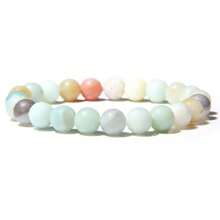 1 stuk 8 mm Prachtig Veel kleurig Steen Helende kristal Stretch Kraal Armbanden Voor mannen en vrouwen Casual Juwelen Feest