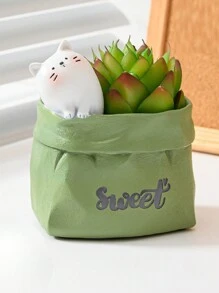 1只討喜的動物造型筆筒,適用於家庭和辦公室擺設裝飾,新奇有趣的禮物 - 彩色 - 查看 1