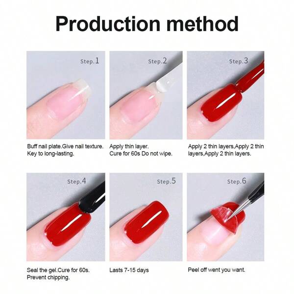 8.5ml/1pc Peel Off Gel Base Coat For Gel Nail Polish, Peelable Removal