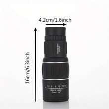 1支16x52高倍野外單筒望遠鏡,適用於成人,高清單筒望遠鏡作為禮品,戶外活動、觀鳥、登山、音樂會、旅行等 - 黑色 - 查看 3