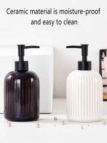 1入組經典白色奢華最小化陶瓷皂液分配器和壓頭,適用於更換飯店/家庭浴室內膏霜配件,以提高氛圍 - 白色 - 查看 4