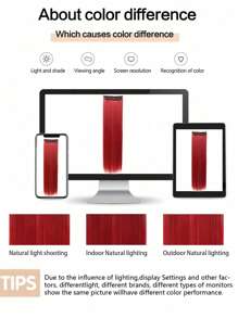 20-40 Inch Long Straight Red Clip-In Hair Extensions, Ponytail Extensions For Women And Girls, Suitable For Music Festivals, Parties, Cosplay, Holidays And All Seasons - Red - View 7