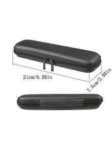 1個黑色多功能收納盒文具袋化妝包耳機包pu筆袋 - 黑色 - 查看 6