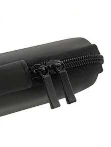 1個黑色多功能收納盒文具袋化妝包耳機包pu筆袋 - 黑色 - 查看 4