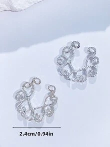 1 Pair Of Vintage Lace Breast Clips - Silver - View 5