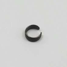 2pcs.S925 Pair Of Silver Black Non-Perforated Ear Clips Are Simple And Atmospheric Jewelry Accessories - Black - View 2