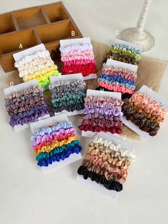 6pcs Matte Colorful Hair Ties Scrunchies, Damage-Free Elastic Bands For Ponytails & Buns Casualscrunchy Hair Ties Hair Accessories
