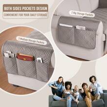 1/2/3 Seat Waterproof Sofa Covers With Non Slip Backing, Outdoor Cushion Covers Couch Covers With Side Pocket Washable Chair Covers Garden Furniture Protector For Cats Couch, Dog Bed Khaki - Màu Khaki - Xem 7