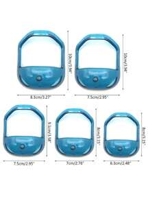 5 Pcs Different Sizes Men Mustache Shaper Styling Template Goatee Beard Guide Stencil Shaving Design Tool Shaving Accessories - Blue - View 5