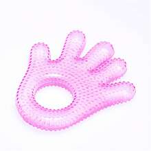 Mordedor Mãozinha Silicone Com Água Massageador De Gengiva - Pink - Visão 1
